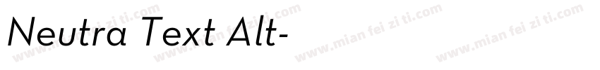 Neutra Text Alt字体转换